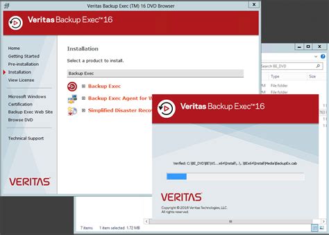 activation Veritas Backup Exec officials